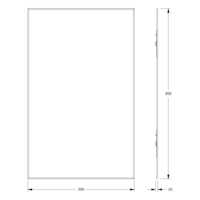 Зеркало с фацетом 5мм 50x80см Evoform Standard BY 0218