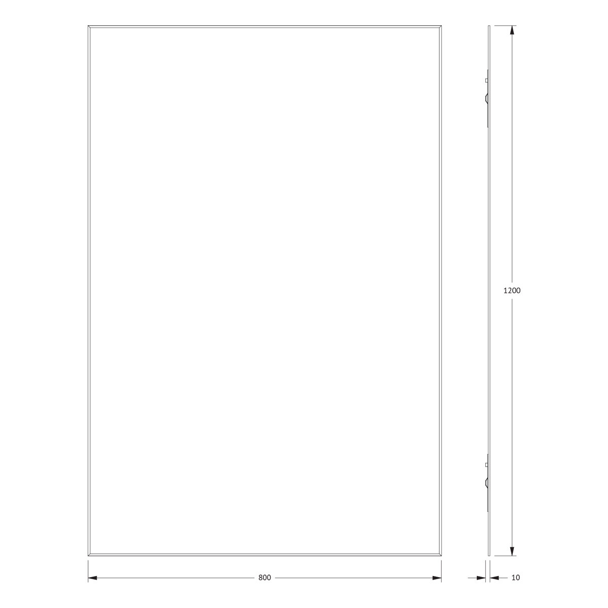 Зеркало с фацетом 5мм 80x120см Evoform Standard BY 0242