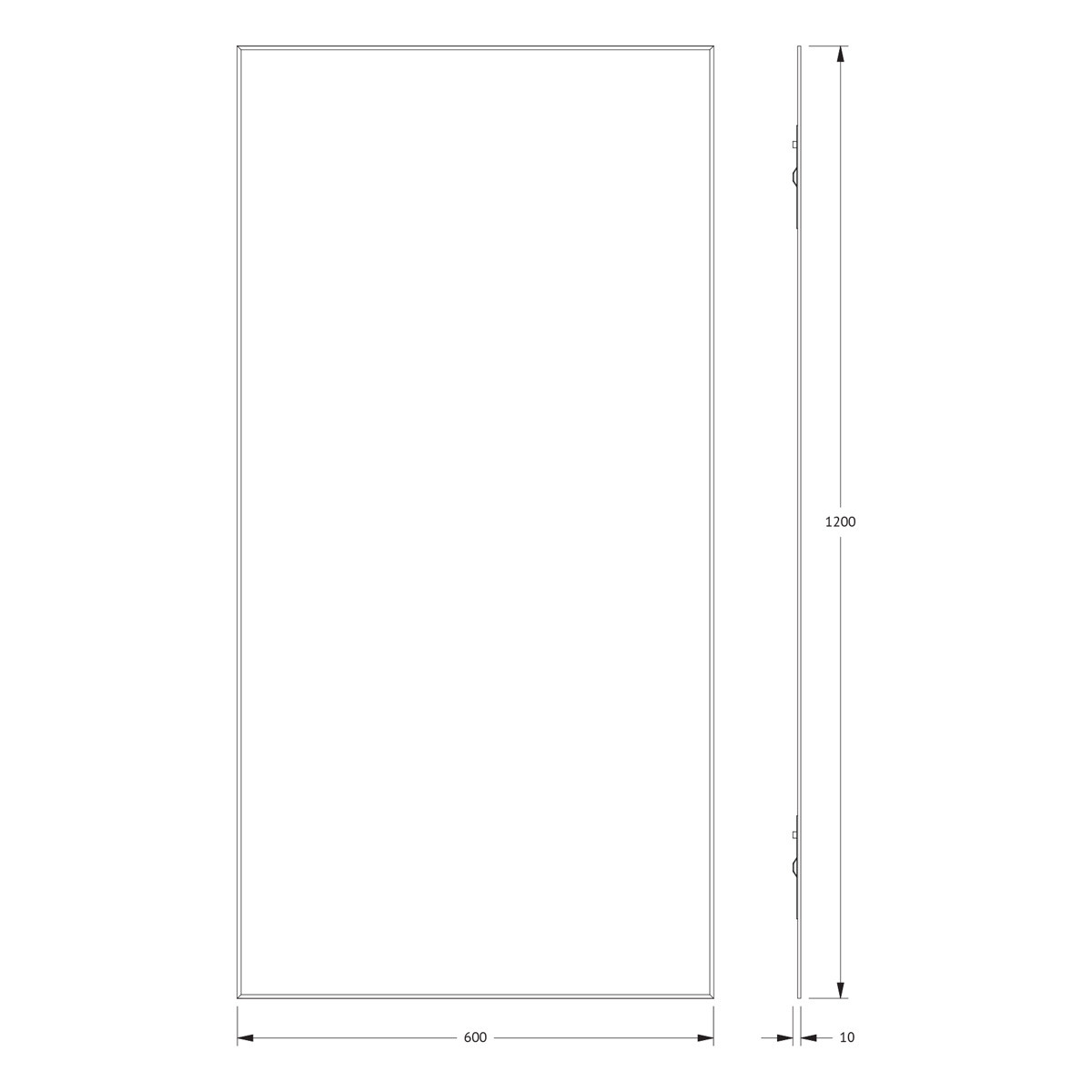 Зеркало с фацетом 5мм 60x120см Evoform Standard BY 0240