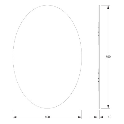 Зеркало со шлифованной кромкой 40x60см Evoform Standard BY 0027