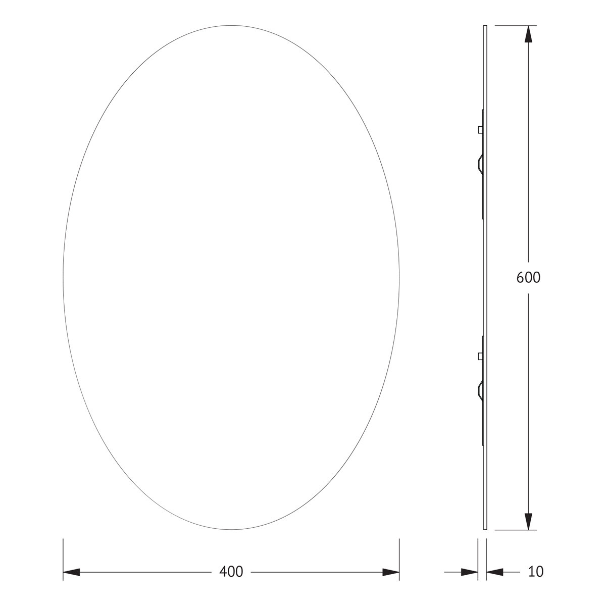Зеркало со шлифованной кромкой 40x60см Evoform Standard BY 0027
