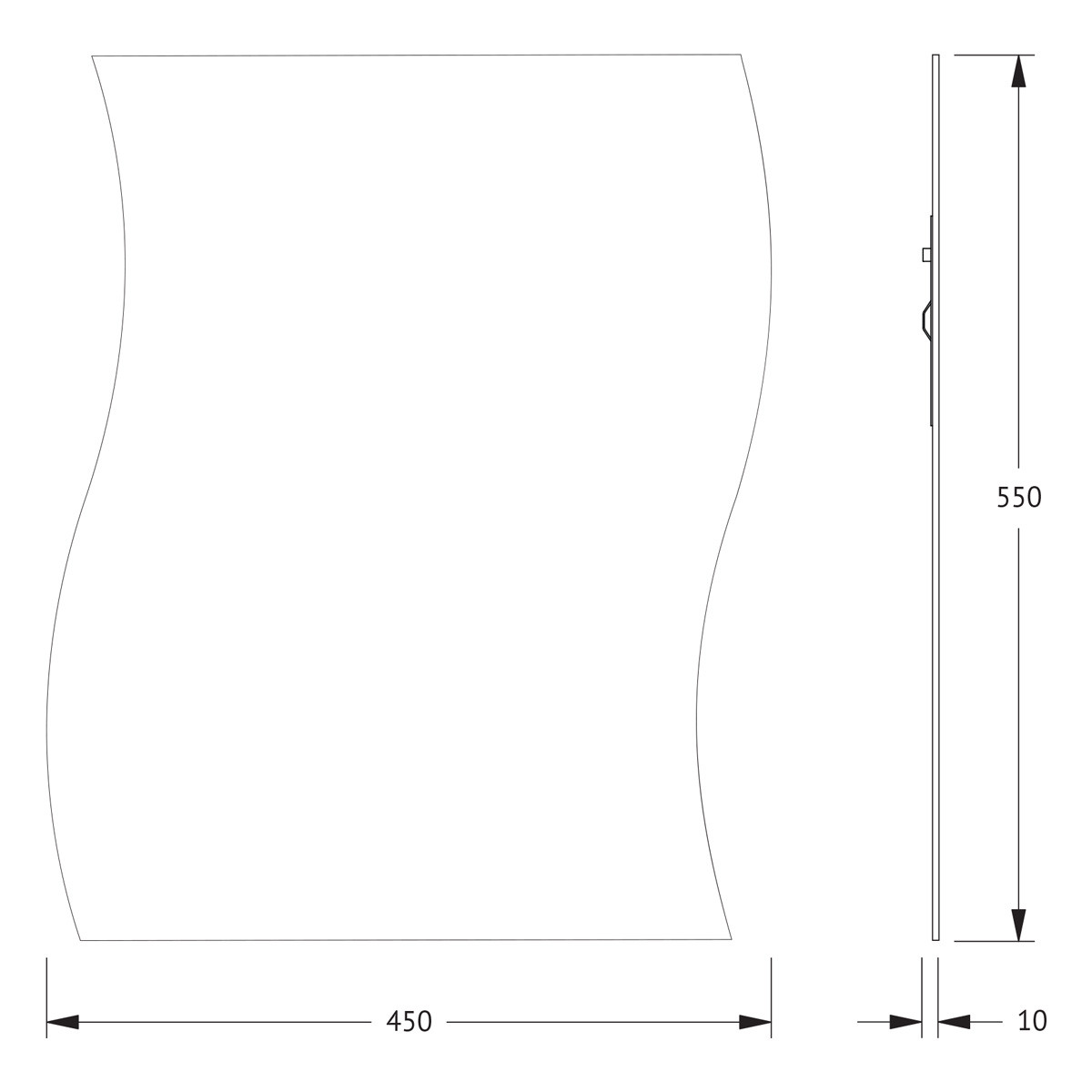 Зеркало со шлифованной кромкой 45x55см Evoform Standard BY 0097