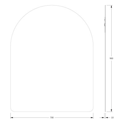 Зеркало со шлифованной кромкой 70x90см Evoform Standard BY 0022