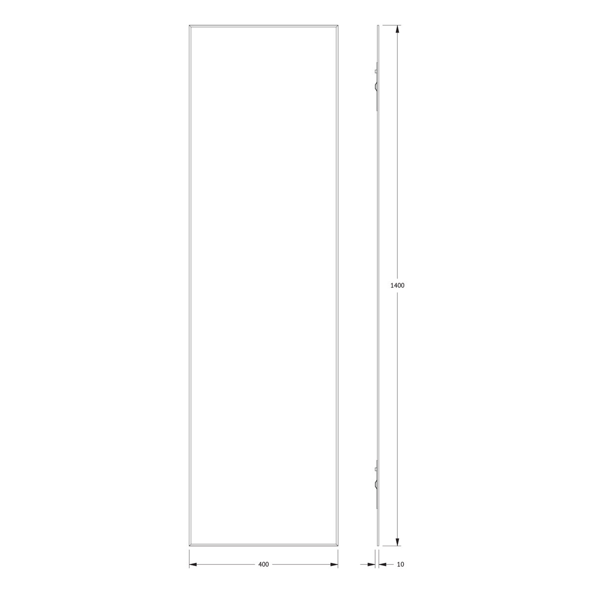 Зеркало с фацетом 5мм 40x140см Evoform Standard BY 0246