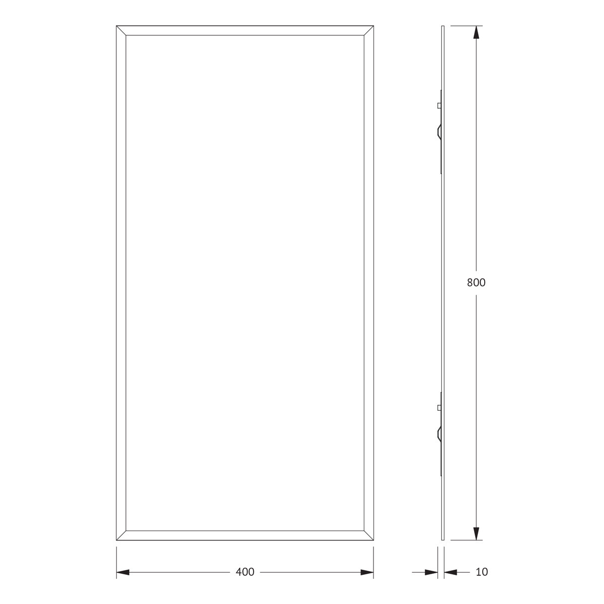 Зеркало с фацетом 15мм 40x80см Evoform Standard BY 0917