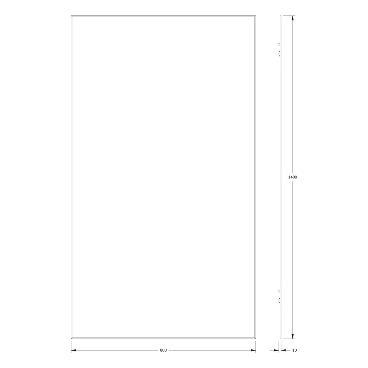 Зеркало с фацетом 5мм 80x140см Evoform Standard BY 0250