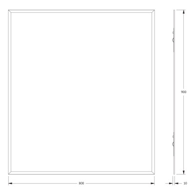 Зеркало с фацетом 15мм 80x90см Evoform Standard BY 0927