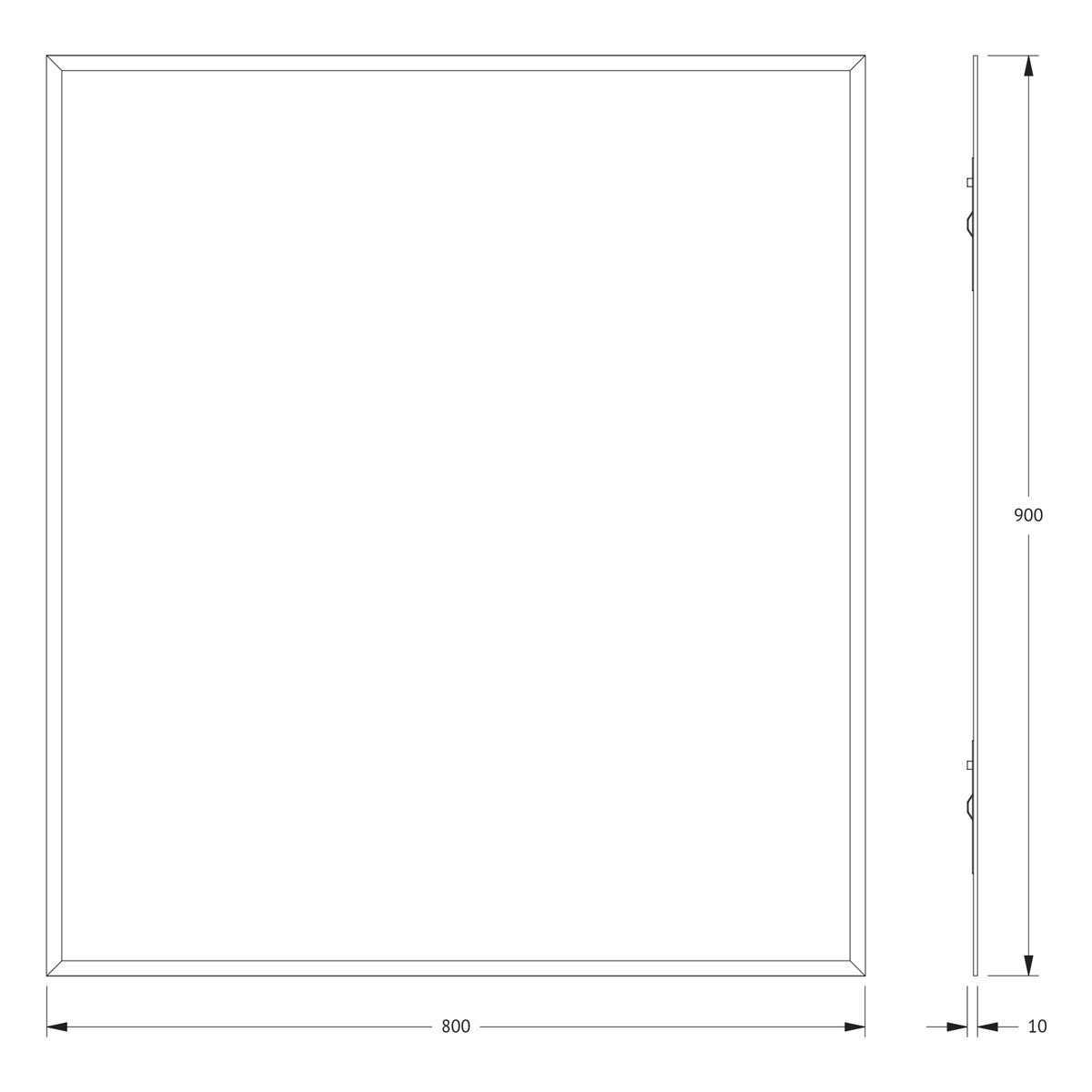 Зеркало с фацетом 15мм 80x90см Evoform Standard BY 0927