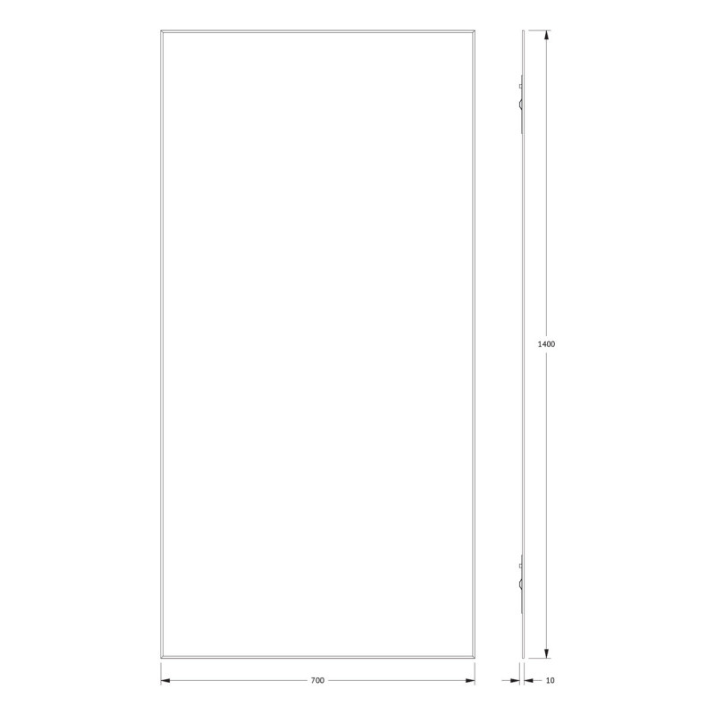 Зеркало с фацетом 5мм 70x140см Evoform Standard BY 0249