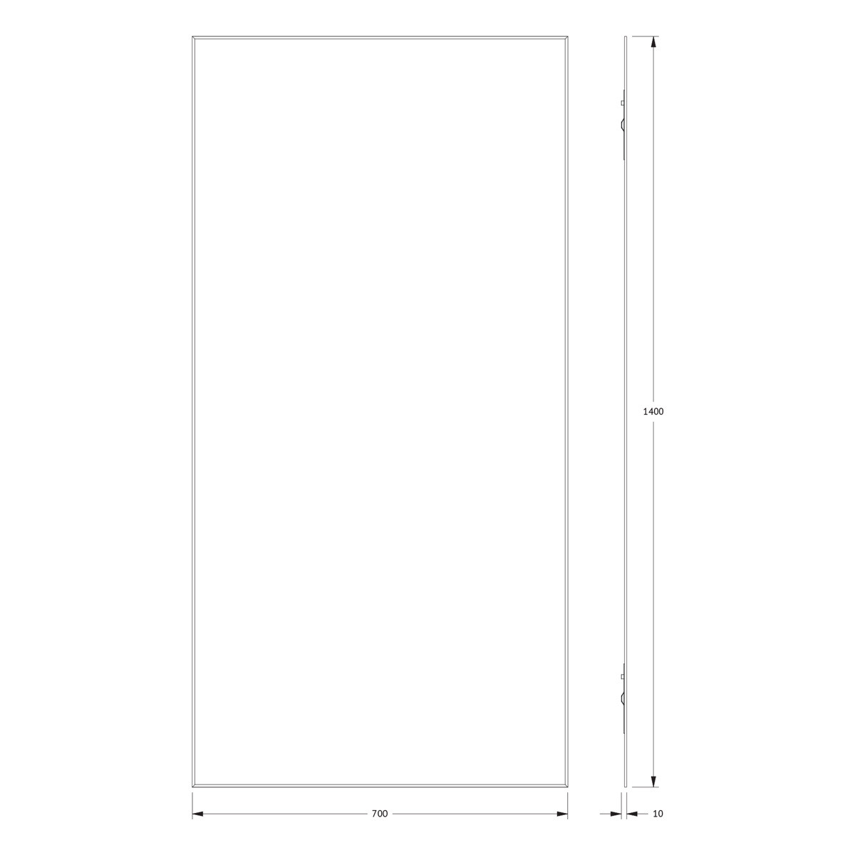 Зеркало с фацетом 5мм 70x140см Evoform Standard BY 0249