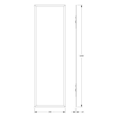 Зеркало с фацетом 15мм 30x100см Evoform Standard BY 0929
