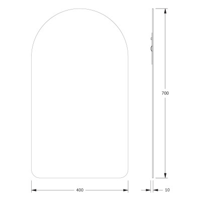 Зеркало со шлифованной кромкой 40x70см Evoform Primary BY 0003