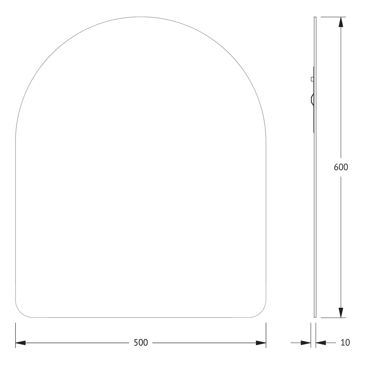 Зеркало со шлифованной кромкой 50x60см Evoform Primary BY 0006