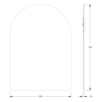 Зеркало со шлифованной кромкой 50x70см Evoform Primary BY 0007