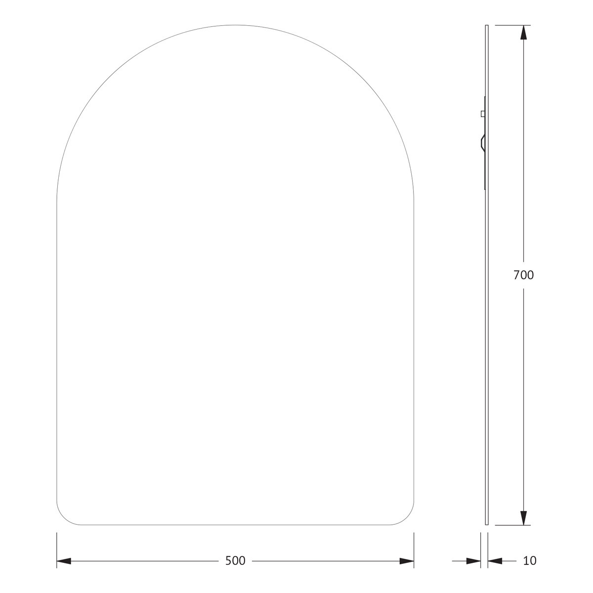 Зеркало со шлифованной кромкой 50x70см Evoform Primary BY 0007