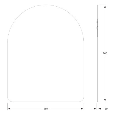 Зеркало со шлифованной кромкой 55x70см Evoform Primary BY 0012