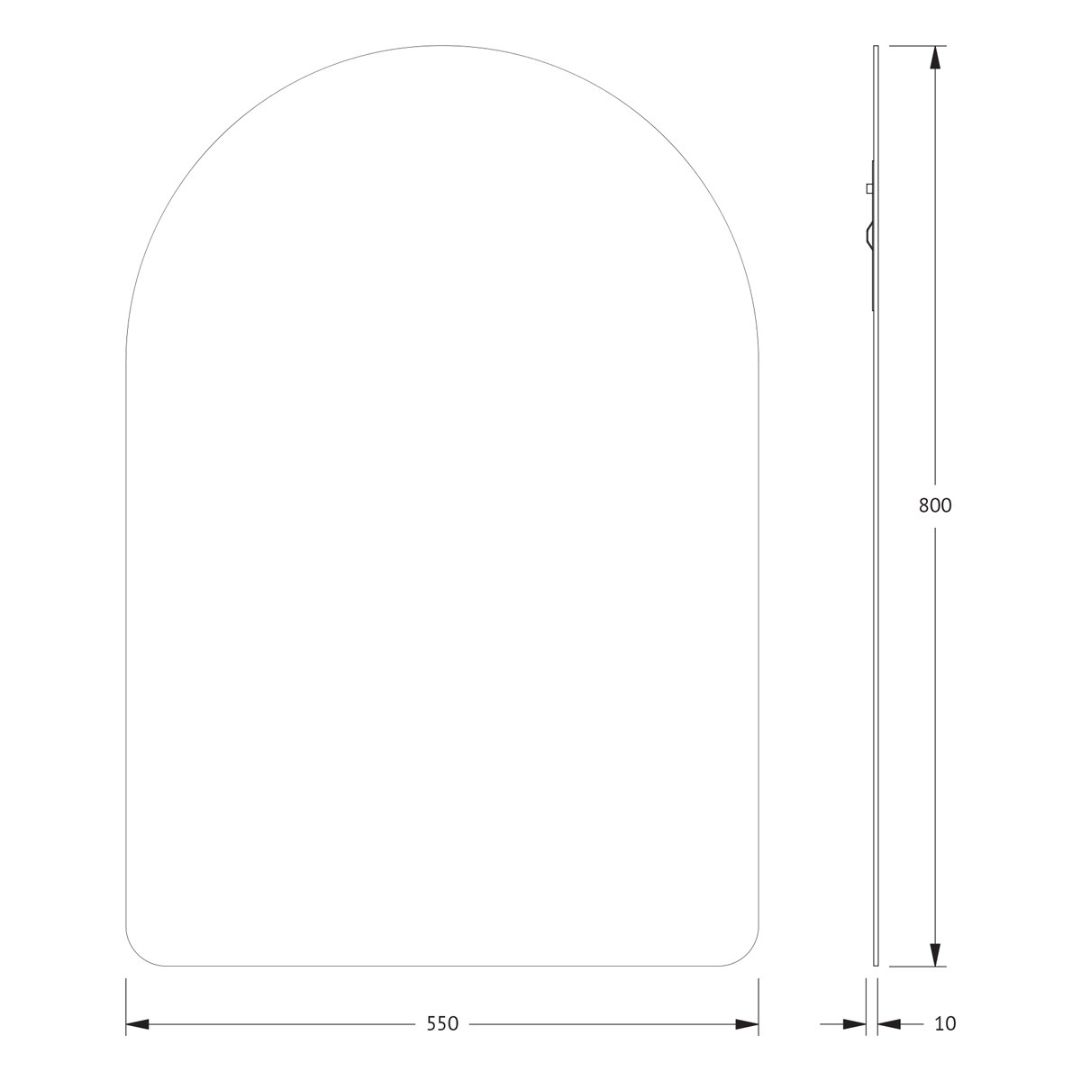 Зеркало со шлифованной кромкой 55x80см Evoform Primary BY 0013