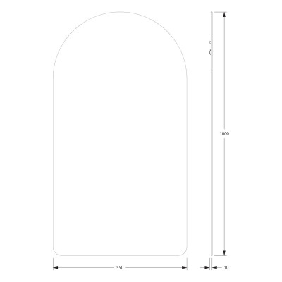 Зеркало со шлифованной кромкой 55x100см Evoform Primary BY 0015