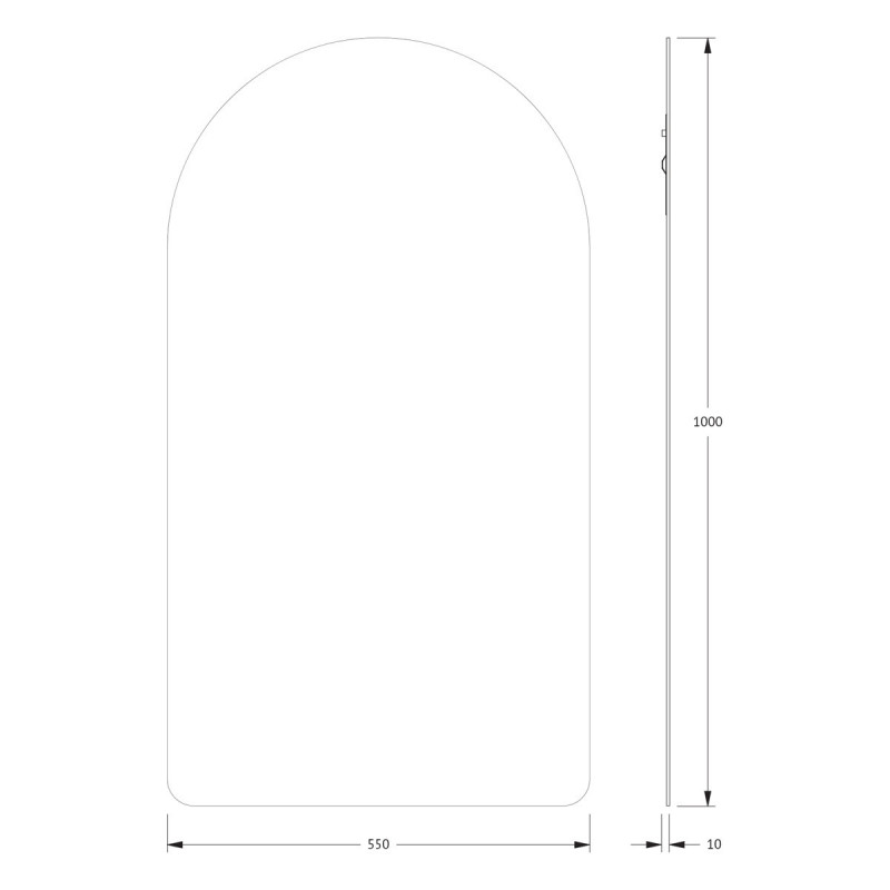 Зеркало со шлифованной кромкой 55x100см Evoform Primary BY 0015