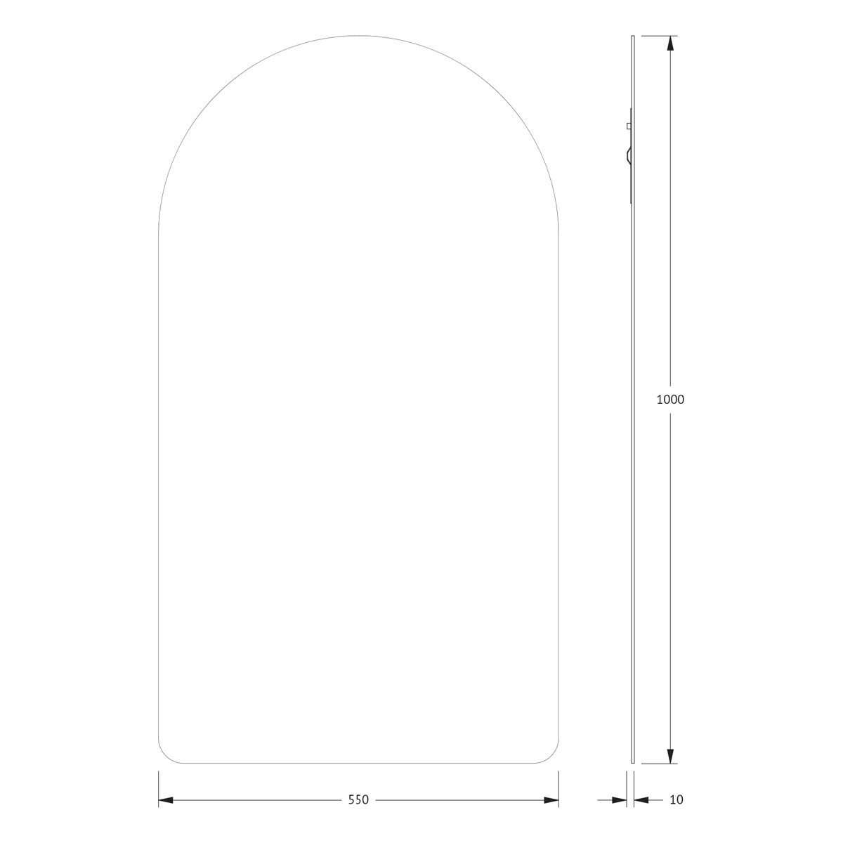 Зеркало со шлифованной кромкой 55x100см Evoform Primary BY 0015