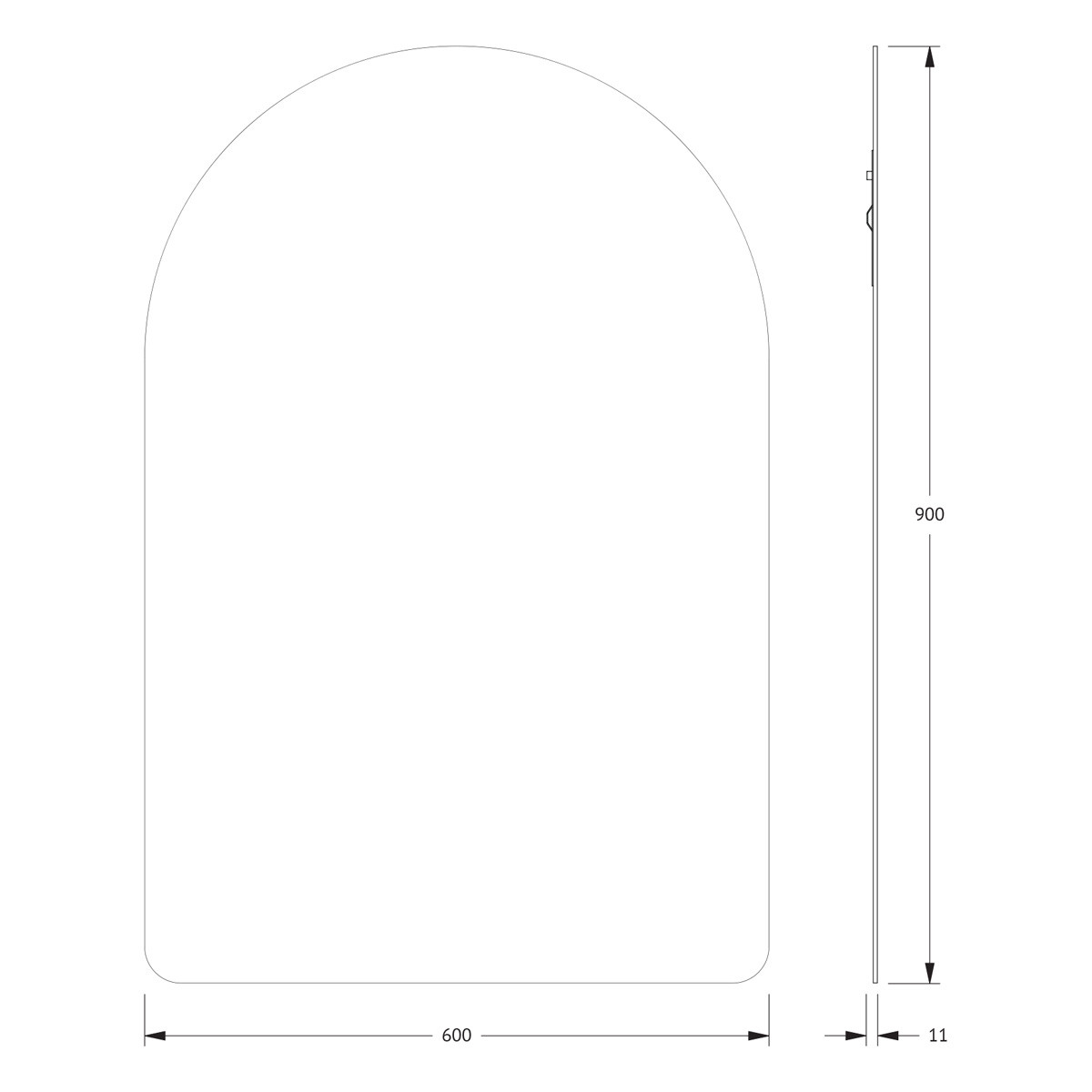 Зеркало со шлифованной кромкой 60x90см Evoform Primary BY 0018