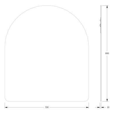 Зеркало со шлифованной кромкой 70x80см Evoform Primary BY 0021