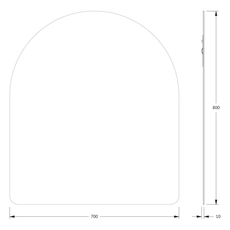 Зеркало со шлифованной кромкой 70x80см Evoform Primary BY 0021