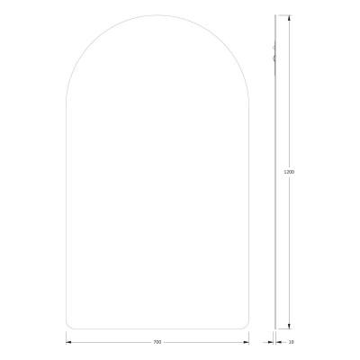 Зеркало со шлифованной кромкой 70x120см Evoform Primary BY 0025