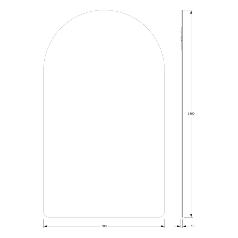 Зеркало со шлифованной кромкой 70x120см Evoform Primary BY 0025