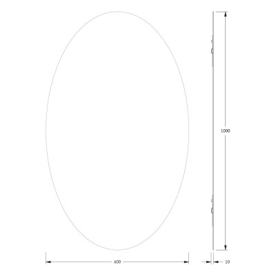 Зеркало со шлифованной кромкой 60x100см Evoform Primary BY 0035