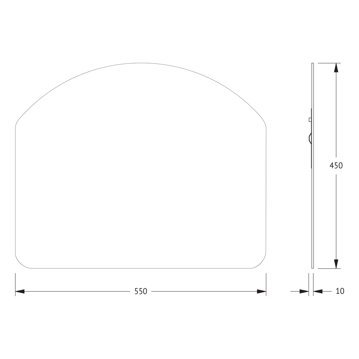 Зеркало со шлифованной кромкой 55x45см Evoform Primary BY 0058