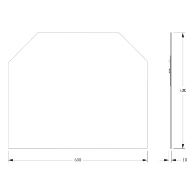 Зеркало со шлифованной кромкой 60x50см Evoform Primary BY 0068