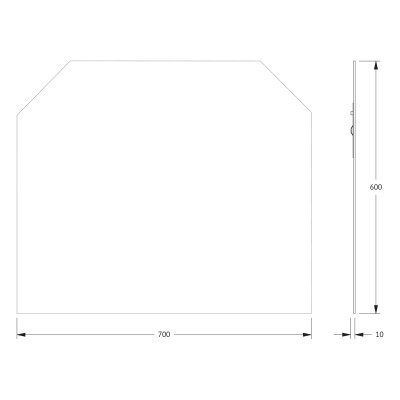 Зеркало со шлифованной кромкой 70x60см Evoform Primary BY 0070