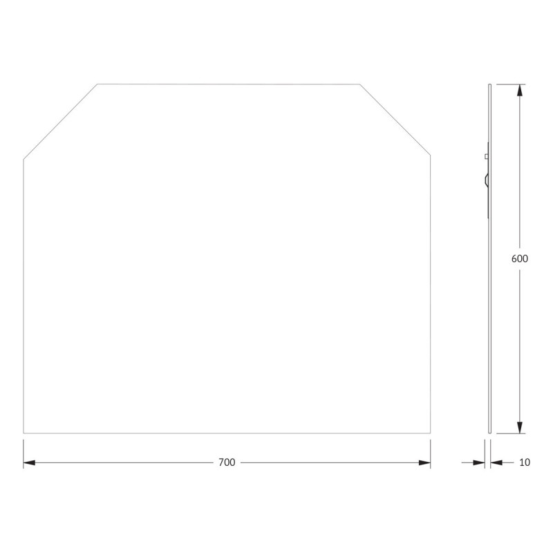Зеркало со шлифованной кромкой 70x60см Evoform Primary BY 0070
