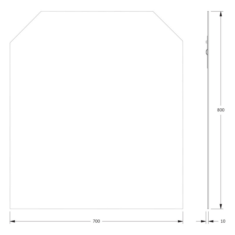 Зеркало со шлифованной кромкой 70x80см Evoform Primary BY 0071