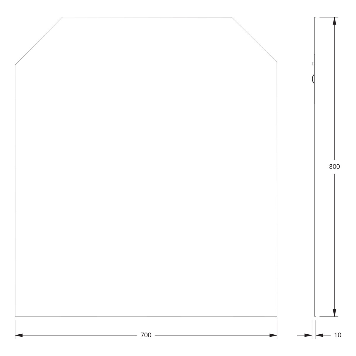 Зеркало со шлифованной кромкой 70x80см Evoform Primary BY 0071