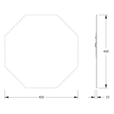 Зеркало со шлифованной кромкой 40x40см Evoform Primary BY 0072