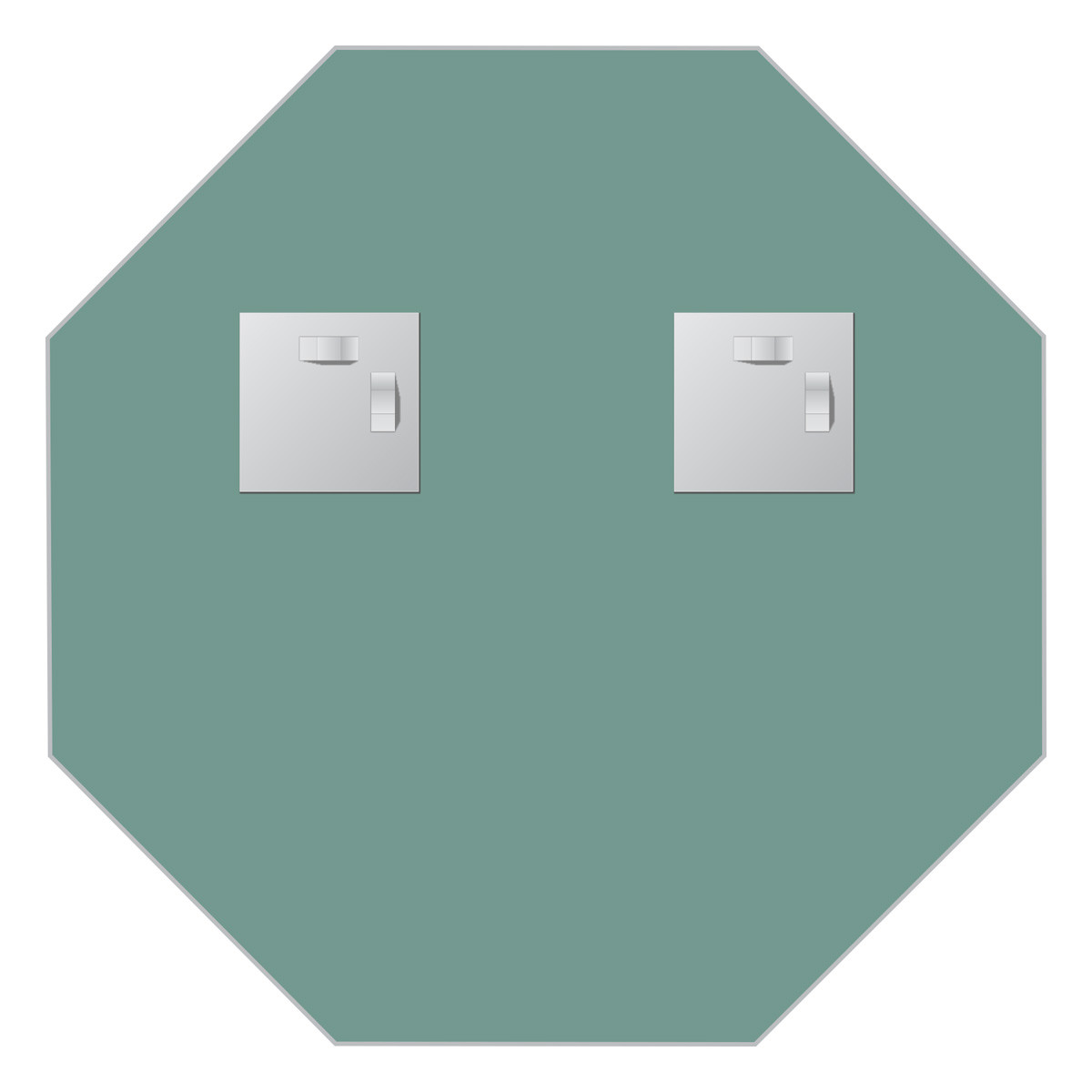 Зеркало со шлифованной кромкой 40x40см Evoform Primary BY 0072