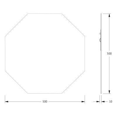 Зеркало со шлифованной кромкой 50x50см Evoform Primary BY 0074