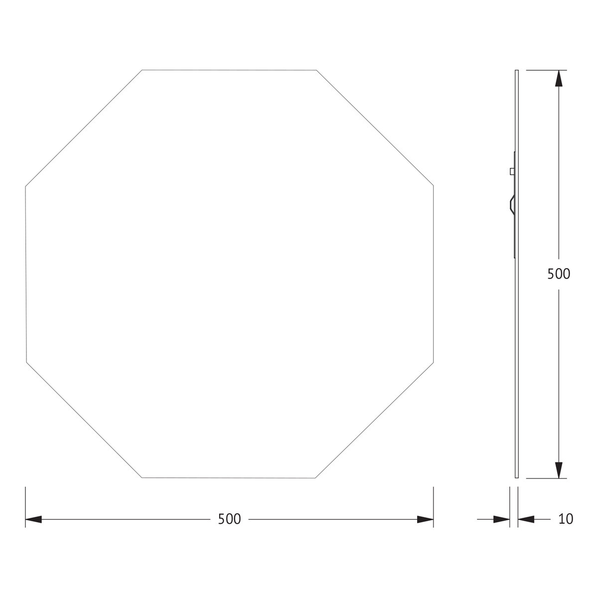 Зеркало со шлифованной кромкой 50x50см Evoform Primary BY 0074