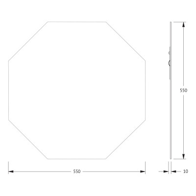 Зеркало со шлифованной кромкой 55x55см Evoform Primary BY 0075