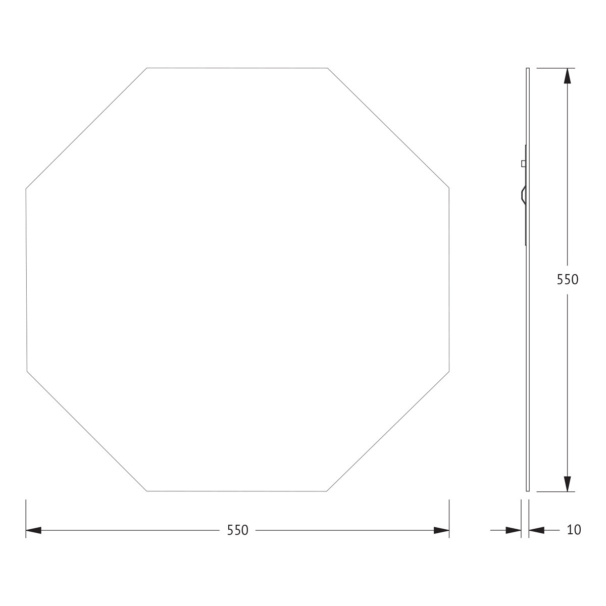 Зеркало со шлифованной кромкой 55x55см Evoform Primary BY 0075
