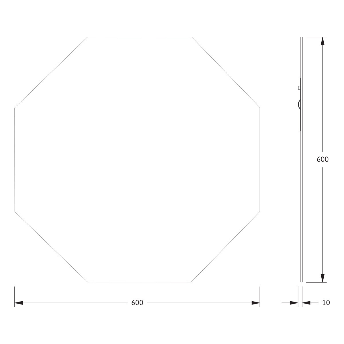 Зеркало со шлифованной кромкой 60x60см Evoform Primary BY 0076