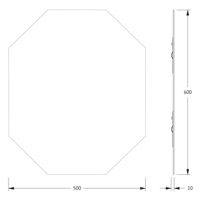 Зеркало со шлифованной кромкой 50x60см Evoform Primary BY 0079