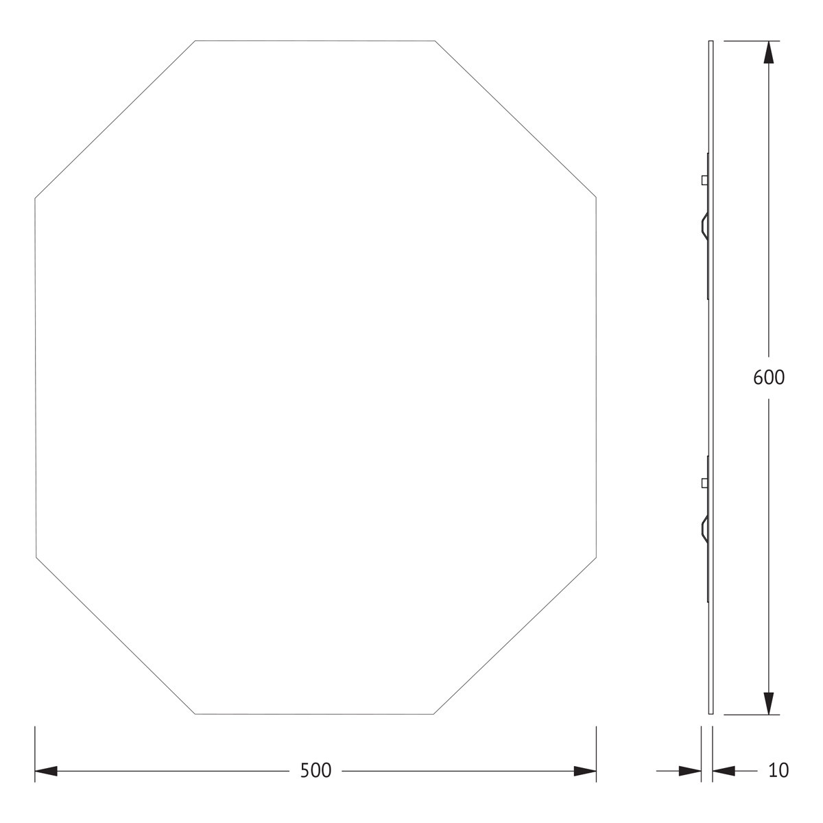 Зеркало со шлифованной кромкой 50x60см Evoform Primary BY 0079