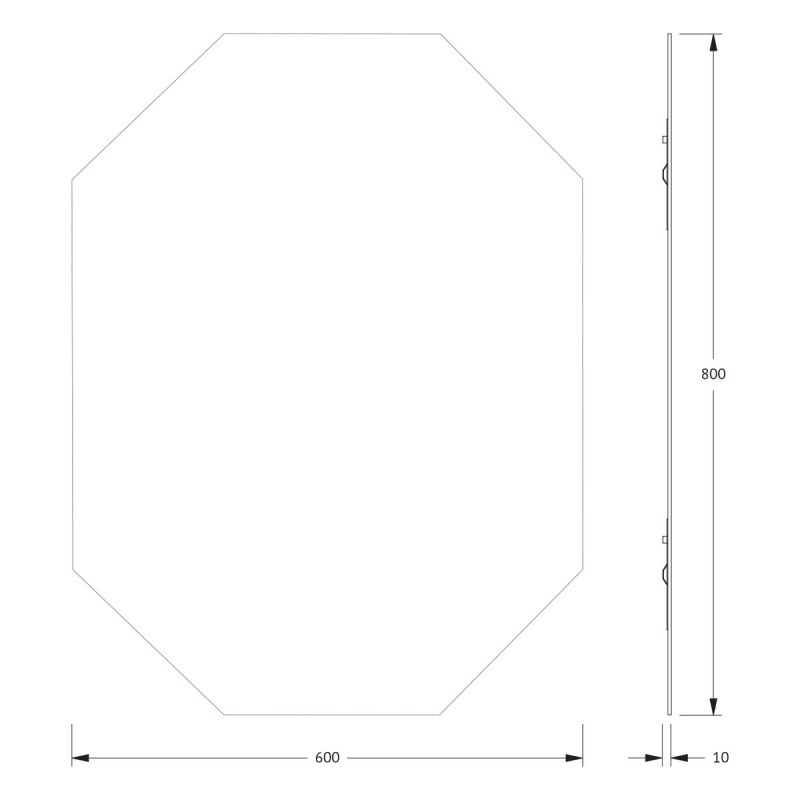 Зеркало со шлифованной кромкой 60x80см Evoform Primary BY 0082