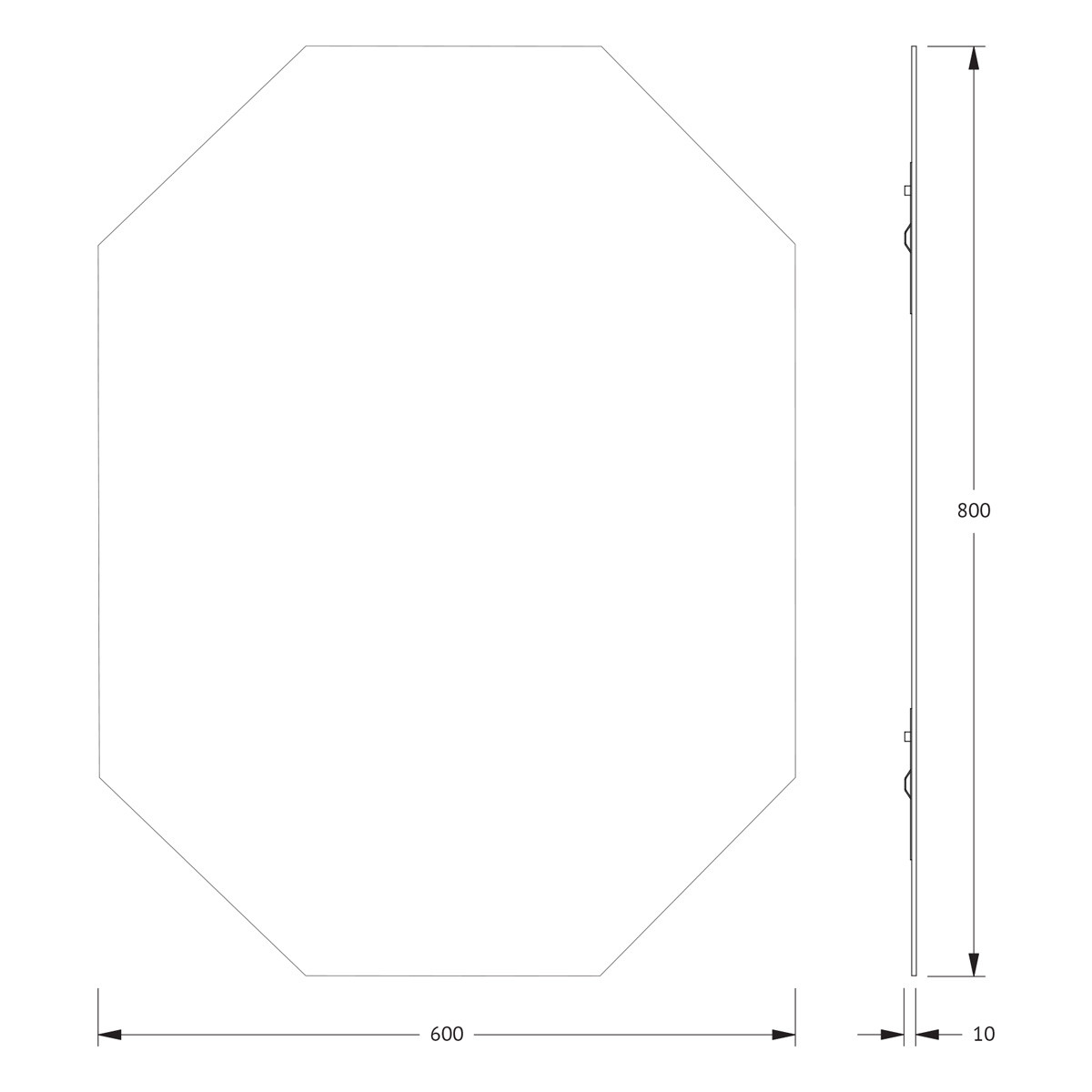 Зеркало со шлифованной кромкой 60x80см Evoform Primary BY 0082