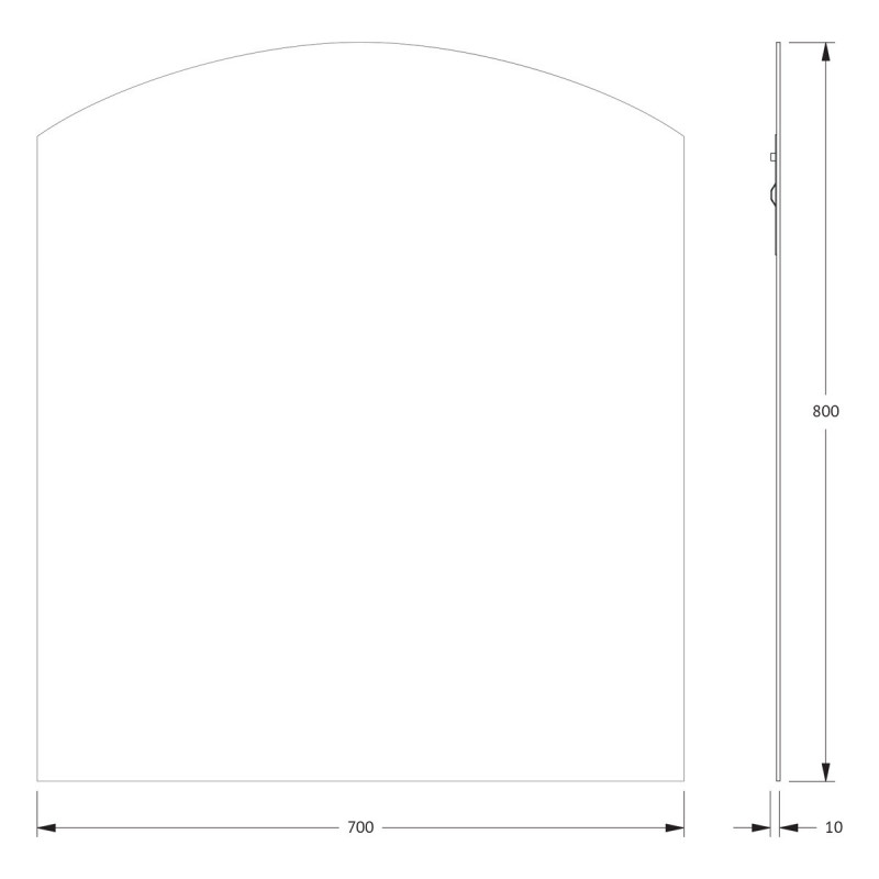 Зеркало со шлифованной кромкой 70x80см Evoform Primary BY 0088