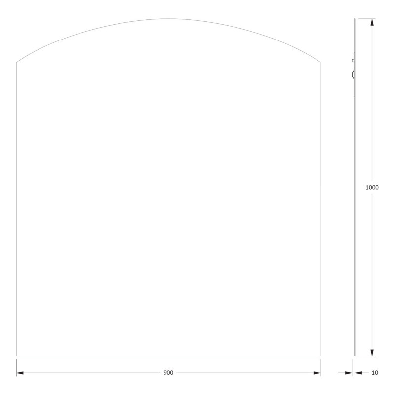 Зеркало со шлифованной кромкой 90x100см Evoform Primary BY 0090
