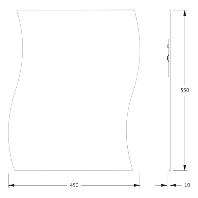 Зеркало со шлифованной кромкой 45x55см Evoform Primary BY 0097